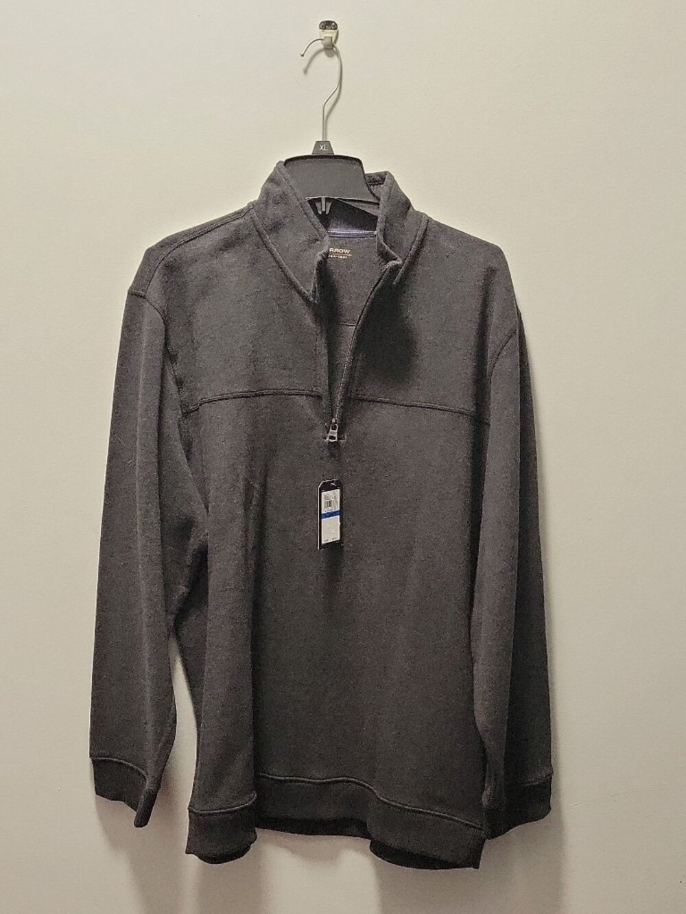 Arrow 1/4 Zipper Black Heather xl Pullover - shirt - Comfy,soft,warm,winter,cozy
